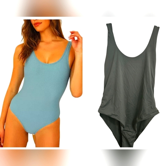 DIPPIN' DAISY'S Olive Green One Piece Swimsuit. Size Medium - Picture 1 of 14